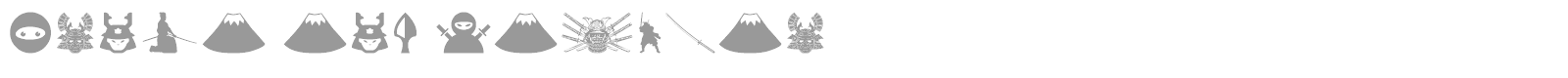 Ninja and Samurai font preview